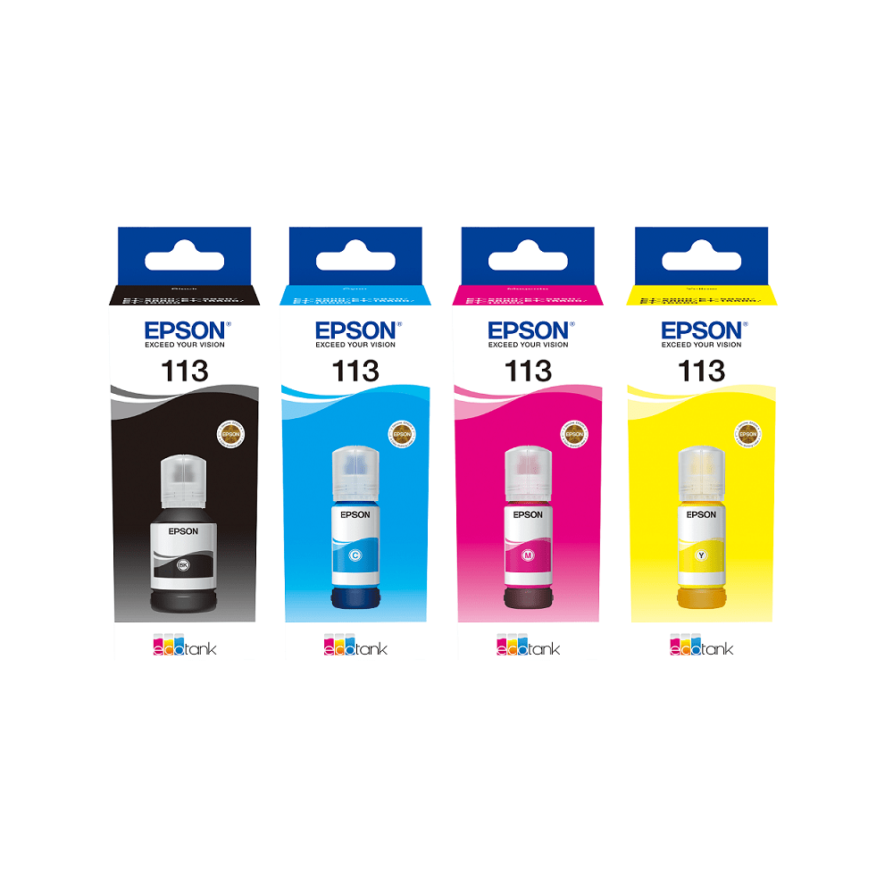 Pack de botellas de tinta 113 para Epson Ecotank. Compatible con ET-5800, ET-5850, ET-5880, ET-16600 y ET-16650. Seteico. Pack de botellas de tinta 113 para Epson Ecotank. Compatible con ET-5800, ET-5850, ET-5880, ET-16600 y ET-16650. Seteico.