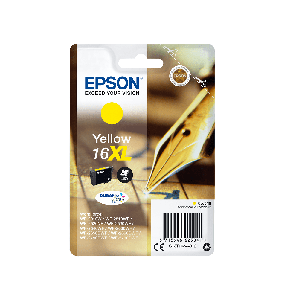 Cartucho Epson 16XL Amarillo (Pluma) Cartucho Epson 16XL Amarillo (Pluma)